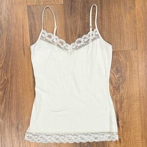 Express Cream Lace Trim Camisole (Size: S/P)(EUC)